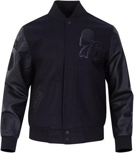 Chaqueta Varsity Personalizada de Chenille con Bordado de Alta Calidad para Hombre, con Mangas de Cuero Vacuno Genuino - Product Image 1