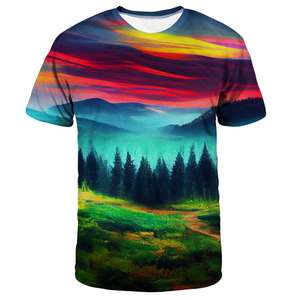 Camiseta de algodón 100% para hombre, diseño profesional, moderna, holgada, estampada, cómoda y duradera, sublimada. - Product Image 4