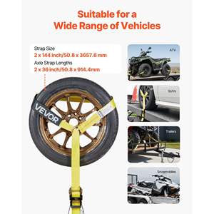 Kit de sujeción de ruedas para coches, ATV, SUV y remolques, modelo D0100X3KXI6 con gancho de resorte tipo neumático, resistencia a la rotura de 10009 lb, resistencia a la carga útil de 3333 lb - Product Image 4