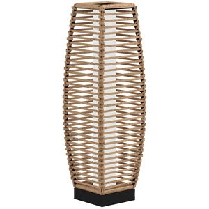 Lampada Solare a LED da Esterno con Accensione/Spegnimento Automatico, Lanterna da Giardino in Rattan con Corpo in ABS, Luce Decorativa per Vialetti e Sentieri - Grado di Protezione IP54 - Product Image 1