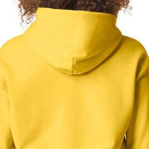 Sudadera con Capucha Amarillo Mostaza para Mujer, Manga Larga, Forro Polar, Bolsillo Canguro, Casual, con Logotipo Personalizado, Venta al Por Mayor - Product Image 4
