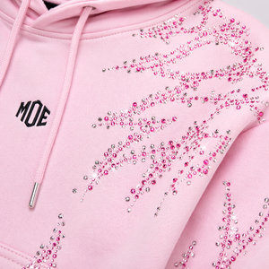 Ensembles de sweats à capuche pour hommes avec strass, style streetwear oversize, logo brodé personnalisé, vente en gros, fournisseur OEM, qualité supérieure, en molleton - Product Image 2