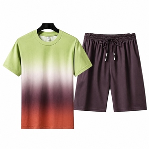 Conjuntos de Pantalones Cortos Deportivos para Hombre de 2 Piezas, Conjuntos Deportivos Personalizados de Verano al por Mayor, Conjuntos de Pantalones Cortos Deportivos Lisos para Hombre, Conjuntos Dobles Nuevos para Hombre - Product Image 1
