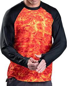 Camisa de Pesca Unisex de Manga Larga con Estampado de Agua Azul, UPF 50, Impermeable, Transpirable, de Secado Rápido, Poliéster, para Adultos - Product Image 6