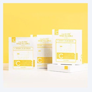 แผ่นมาส์กหน้าเกาหลี Deycell Korean K-Beauty Dr Vita Mask Pack C 25 กรัม 10 แผ่น ผลิตในเกาหลี แบบซอง - Product Image 6