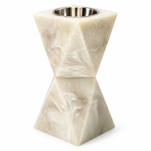 Brûleur d'encens artisanal en résine effet marbre rouge avec insert en acier inoxydable, support d'arôme décoratif moderne, vente en gros - Product Image 6