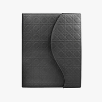 Elegante organizador de documentos A4 de cuero con clip de esquina y diseño de diamantes, para bolsos, cuadernos, carpetas plegables y partituras.