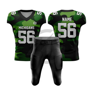Uniforme de football américain rembourré en polyester et élasthanne respirant, personnalisé et sublimé, pour adultes - Product Image 5