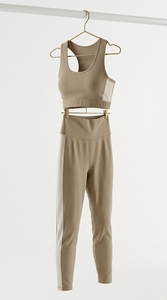 Conjunto de Yoga de 2 Piezas para Mujer, Ropa Deportiva Elástica, Transpirable, para Gimnasio, Entrenamiento y Ejercicio - Product Image 4