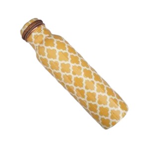 Botella de agua de cobre puro, acabado martillado y liso, para bebidas saludables, a prueba de fugas, reutilizable, botella deportiva de metal, juego de 4 unidades. - Product Image 6