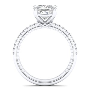 REYES GRA Certified <b>925</b> Sterling <b>Silver</b> Princess Cut Moissanite <b>Rings</b> For Women Original 14K 18K Gold Engagement Fine Jewelry - Product Image 4