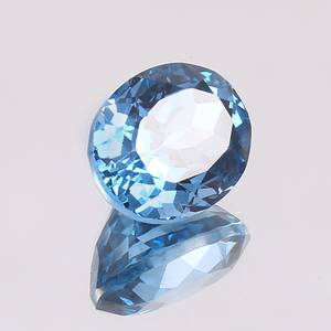 Aigue-marine brésilienne ovale, pierre précieuse naturelle certifiée, haute clarté, qualité bijoux de luxe, pierre de naissance - Product Image 1