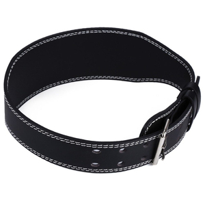 High Quality Breathable Unisex Cowhide Leather Gym Weight Lifting <b>Belt</b> with Buckle Closure for Comprehensive Back Support - Product Image 3