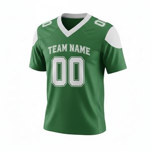 Uniforme de Fútbol Americano Sublimado Personalizado, Transpirable, Conjunto de Camiseta y Pantalones Cortos, Logotipo Frontal, 100% Poliéster, Antibacterial, Secado Rápido - Product Image 5