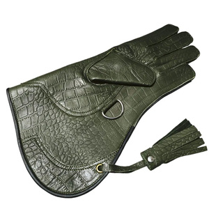 Gants de fauconnerie en cuir de haute qualité en gros avec protection des doigts, service OEM, logo et taille personnalisés - Product Image 1
