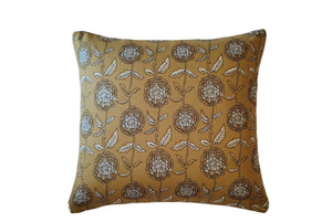 Housse de coussin en coton imprimée à la main au motif floral vert, nouveau design indien, pour canapé et literie - Product Image 4