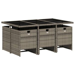 Juego de 6 Muebles de Jardín para Comedor en Gris - Product Image 3