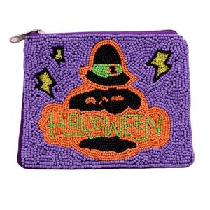 Porte-monnaie brodé de perles de haute qualité, exclusif, pour Halloween, petit sac à main, dernier modèle, beau travail manuel, mignon, fait à la main pour fille - Product Image 1