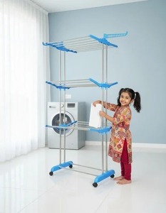 Tendedero Plegable de Cuatro Niveles, Gran Capacidad, Organizador de Ropa, Perchero Móvil para Apartamento, Balcón, Hogar - Product Image 2