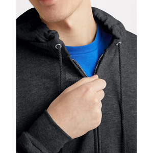 Wholesale Custom Logo Zipper Hoodie Men's Plain <b>Zip</b> <b>Hooded</b> Sweatshirt 100% Cotton Fleece Spring Jacket OEM - Product Image 4