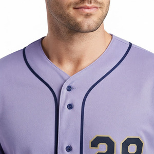 Ensemble uniforme de baseball personnalisé vert imprimé pour homme, maillot à manches courtes boutonné avec numéro, respirant, 100 % coton et polyester - Product Image 5