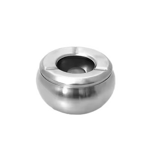 Premium Quality Metal Ashtray Durable Cigarette Ash Holder Wind Resistant Outdoor Indoor Smoking <b>Table</b> Use - Product Image 1