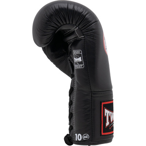Wholesale Price Twins Muay Thai BGLL Black Leather Lace Up Kick Boxing <b>Gloves</b> - Product Image 5