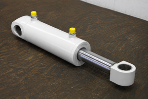 Vérin hydraulique à tête à bride boulonnée, robuste, à double effet, avec supports de fixation à fourche intégrés - Product Image 4