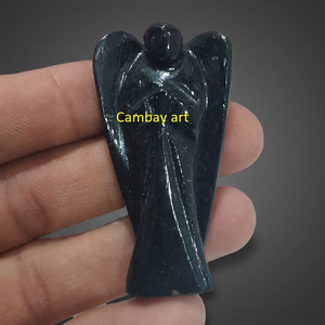 Statue d'ange gardien en aventurine bleue en gros, figurine d'ange de l'amour en cristal naturel faite à la main, cadeau spirituel de méditation Reiki - Product Image 2