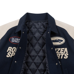 Racing <b>Jacket</b> Embroidered Patch Letterman <b>Bomber</b> <b>Jacket</b> Snap Button Streetwear Motorsport Team Wear Windproof Unisex - Product Image 5
