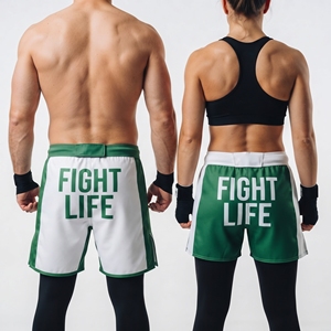 Pantalones Cortos de Boxeo MMA Unisex, Ropa de Artes Marciales, Pantalones Cortos de Entrenamiento de Boxeo para Hombre y Mujer, Cintura Alta, Pantalones Cortos de Kickboxing MMA Unisex - Product Image 2