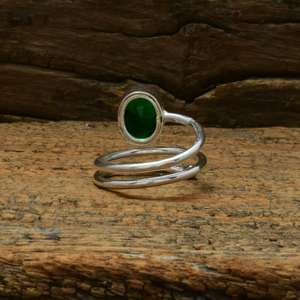 <b>Chrome</b> Diopside Silver Ring 925 Sterling Silver Green Stone Anniversary Birthday Gift Handmade Silver Ring Gemstone Jewelry Her - Product Image 3