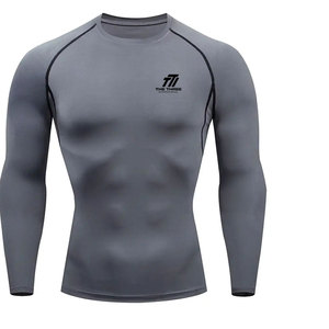 Camiseta Deportiva Elástica Transpirable de Secado Rápido Ecológica de Primera Calidad para Hombre para Fisicoculturismo Entrenamiento en Gimnasio Ajuste Cómodo Completo - Product Image 1