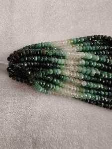 Perles Rondelles d'Émeraude Naturelle Facettées AAA pour la Fabrication de Bijoux - Fournisseur en Gros - Product Image 3