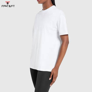 T-shirt d'été pour femme, coupe classique, col rond, 100 % coton, écologique, coupe décontractée, impression sérigraphique, impression DTF - Product Image 3