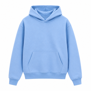 Women's & Men's Winter Oversized <b>Fleece</b> Pullover <b>Hoodie</b> Solid Pattern <b>Lined</b> Kangaroo Pocket 100% Cotton Loose Fit - Product Image 3