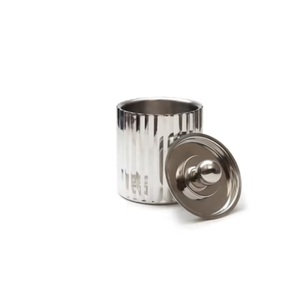 Ensemble de seau à glace isotherme artisanal en acier inoxydable argenté avec couvercle et pince, accessoires de bar métalliques durables à double paroi - Product Image 1