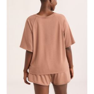 Ensemble streetwear personnalisé pour femmes, été, 2 pièces, short de sport et t-shirt contrastés, spandex/polyester, respirant et à séchage rapide - Product Image 5