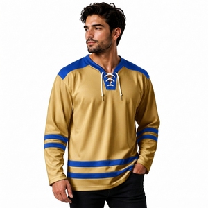 Jersey de Hockey Personalizado OEM ODM, Marca Privada, para Hombre Adulto, 100% Poliéster, Absorbente de Humedad, Cuello Redondo, Manga Larga, Deportivo - Product Image 4