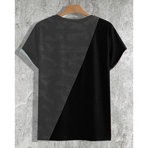 เสื้อยืดกราฟิกสไตล์ดีไซน์เนอร์แบบกำหนดเองสำหรับผู้ชาย |   เสื้อยืดแฟชั่นคอกลมแขนสั้น - Product Image 3