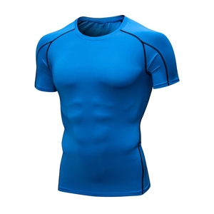 <b>Men</b> <b>Compression</b> T <b>Shirt</b> Quick Dry Sports Base Layer Fitness Running Training Athletic Short Sleeve Gym <b>Shirt</b> OEM Available - Product Image 1