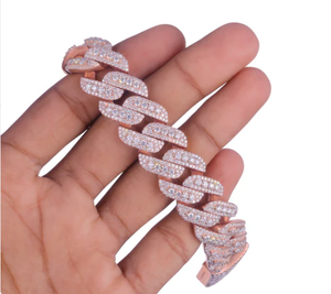 Rose Gold Plated <b>Crystal</b> Cuff <b>Bracelet</b> With Round Brilliant Cut Rhinestones Trendy Unisex Jewelry Gift - Product Image 4