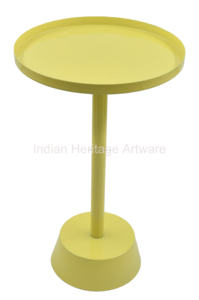 <span class=keywords><strong>Tavolino</strong></span> da Caffè Moderno con Accenti Metallici Gialli Lucidi per Soggiorno, Ufficio e Sala da Pranzo, Arredamento IHA - Product Image 2