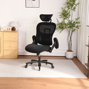 Chaise de bureau ergonomique grande taille avec dossier réglable en hauteur, appui-tête inclinable, soutien lombaire adaptatif, en maille respirante, idéale pour le gaming et offrant un confort optimal - Product Image 3