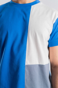 T-shirt SOSH 4 pour homme, col rond avec empiècements contrastés - Product Image 4