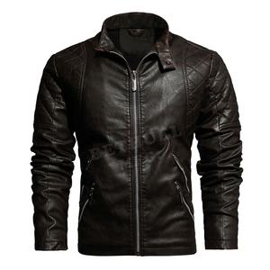 Chaqueta clásica de secado rápido para motorista, venta al por mayor, de cuero Pu, para motocicleta - Product Image 1