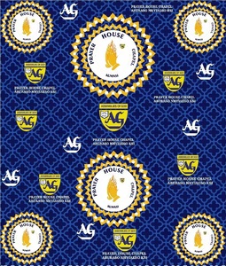 Tissu en coton 100% imprimé africain personnalisé pour foulards européens, israéliens, nigériens, églises, écoles, ONG, mariages, festivals - Product Image 2