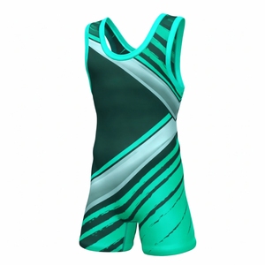 Singlet de Lucha Libre al por Mayor, Nuevo Diseño Personalizado, Sublimado, Ropa de Lucha Libre de Spandex para Hombre - Product Image 1