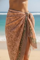 Pareo de Playa con Logotipo Personalizado para Mujer, Elegante Traje de Baño, Ropa de Playa, Pareo