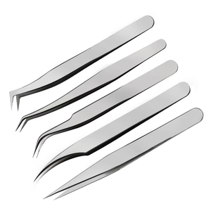 Pince à épiler personnalisée en acier inoxydable pour sourcils et cils, pointe de précision, manucure, extension, volume des fibres - Product Image 1